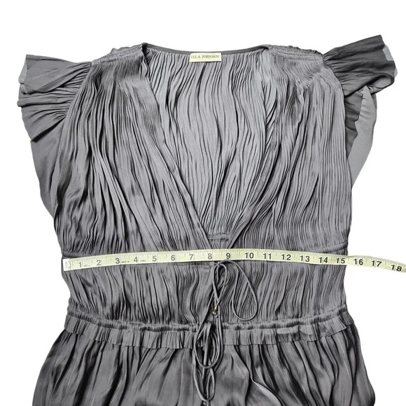 Ulla Johnson Kaiya Pleated Midi Dress in Gray - Picture 5 of 9